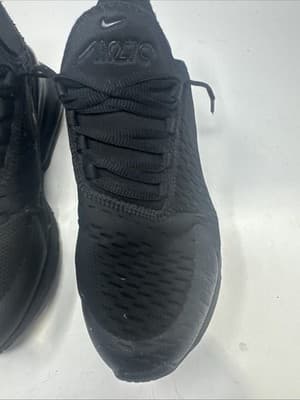 Nike Air Max 270 GS Black Sneaker Unisex Kids Size 7y Synthetic Mesh BQ5776-001 - Thumbnail 2