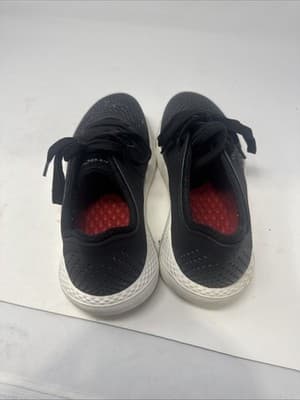 Crocs LiteRide Pacer Sz 8W Womens Black Lace Up Sneaker Shoes Comfort - Thumbnail 3