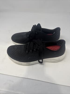 Crocs LiteRide Pacer Sz 8W Womens Black Lace Up Sneaker Shoes Comfort - Thumbnail 2