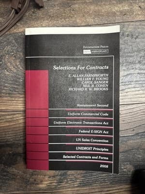 Selections for Contracts: Statutes, Restatement Second, Forms 2008 - Image 1