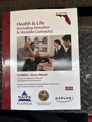 Kaplan Health And Life 36th Edition Florida Study Manual - Image 1