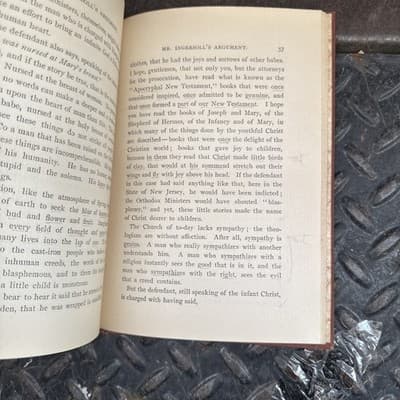 Trial C.B. Reynolds for Blasphemy Defence Robert Ingersoll 1st Ed 1888 - Thumbnail 5