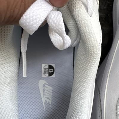 Nike Ebernon Low Triple White Mens Size 13 Athletic Leather Shoes Sneakers New - Thumbnail 4