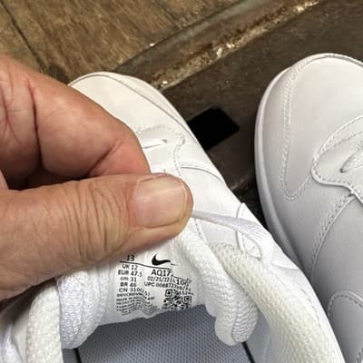 Nike Ebernon Low Triple White Mens Size 13 Athletic Leather Shoes Sneakers New - Thumbnail 5