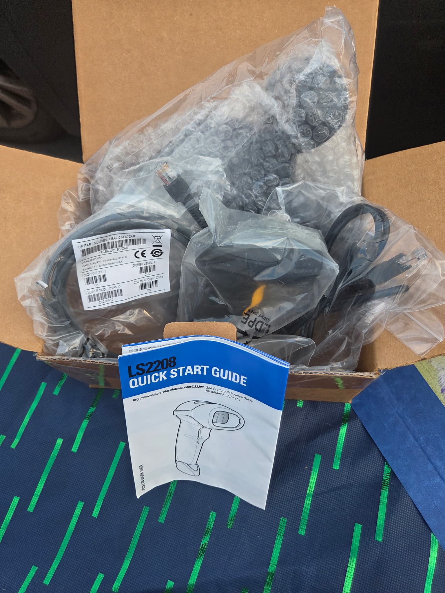 Zebra LS2208 Barcode Scanner with Quick Start Guide - Thumbnail 2