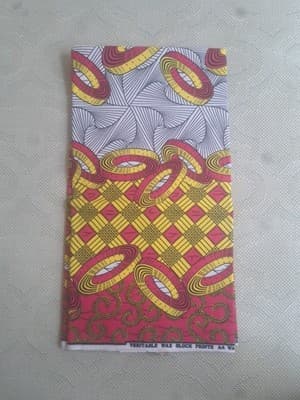 Ankara African Block Print fabric sold by 6 yards - Thumbnail 2