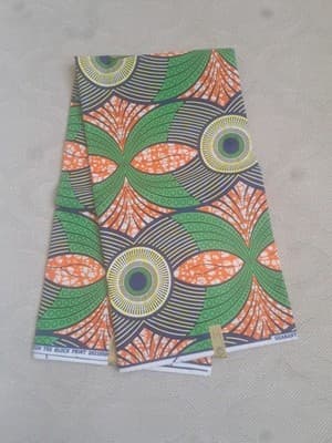 100% Ankara African Block Print fabric sold by 6 yards - Image 1