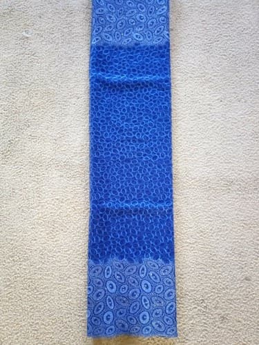 Blue African Lace/Wedding Lace/ Tulle Lace/ French Lace Fabric sold by 5 Yards - Thumbnail 3
