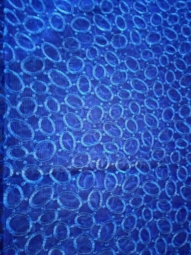 Blue African Lace/Wedding Lace/ Tulle Lace/ French Lace Fabric sold by 5 Yards - Thumbnail 8