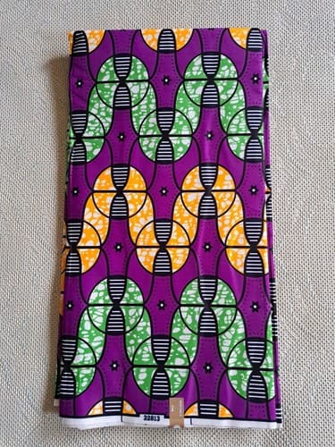 100% Ankara African Wax Print fabric sold by 6 yards - Thumbnail 2