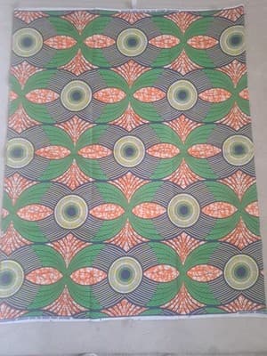 100% Ankara African Block Print fabric sold by 6 yards - Thumbnail 4