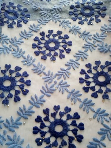 African Lace Fabric/Wedding Lace/ Tulle Lace/ French Lace sold by 5 Yards - Thumbnail 5