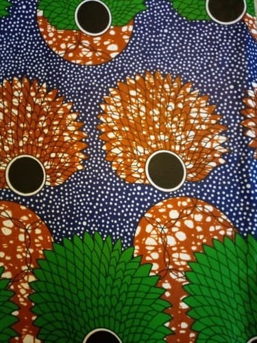 Ankara African Fabric Wax Print Sold bea by 6 Yards - Thumbnail 4