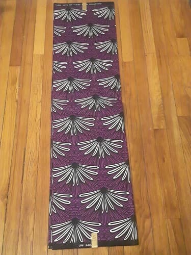 Cotton Polyester African Fabric Wax Print Sold bea by 6 Yards - Thumbnail 3