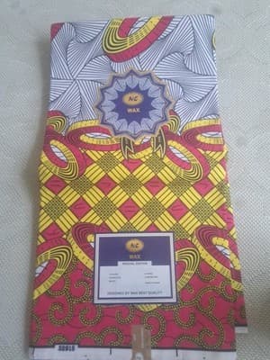 Ankara African Block Print fabric sold by 6 yards - Thumbnail 5