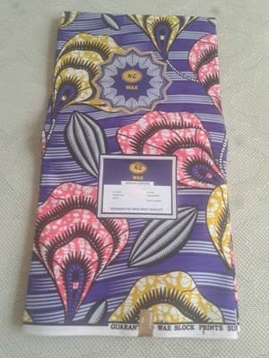 Ankara African Block Print fabric sold by 6 yards - Thumbnail 6