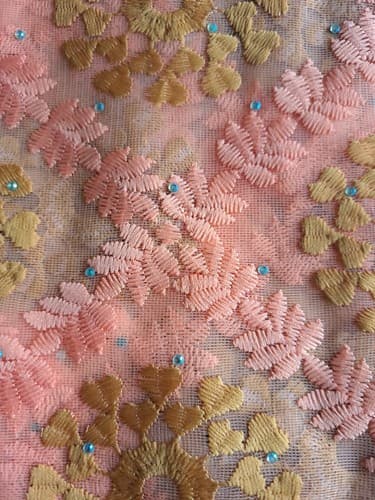African Lace Fabric/Wedding Lace/ Tulle Lace/ French Lace sold by 5 Yards - Thumbnail 6