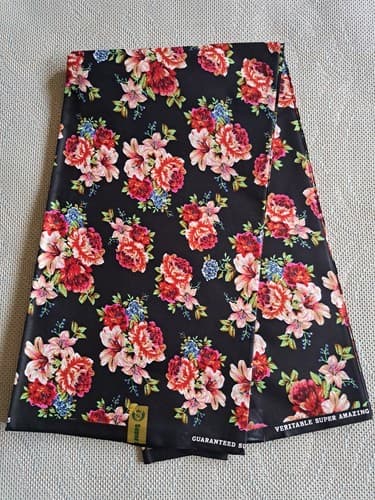 Cotton Polyester African Fabric Wax Print Sold bea by 6 Yards - Image 1