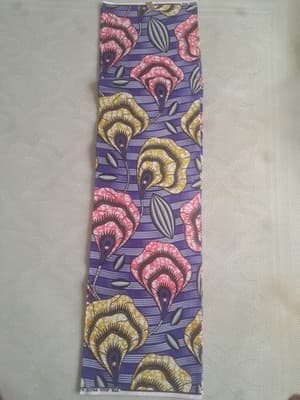 Ankara African Block Print fabric sold by 6 yards - Thumbnail 4