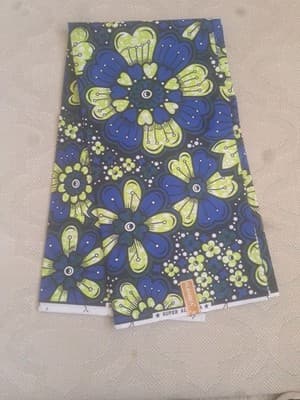 Cotton Polyester African Fabric Wax Print Sold bea by 6 Yards