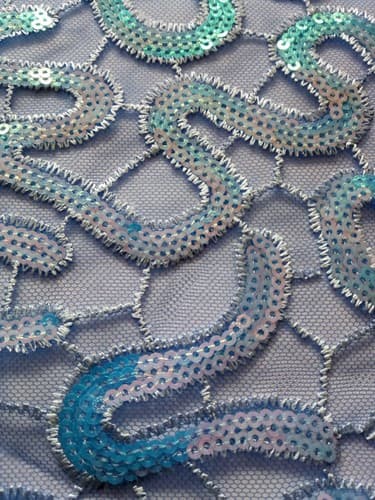 African Lace Fabric /Wedding Lace / Tulle Lace/ French Lace sold by 5 Yards - Thumbnail 6