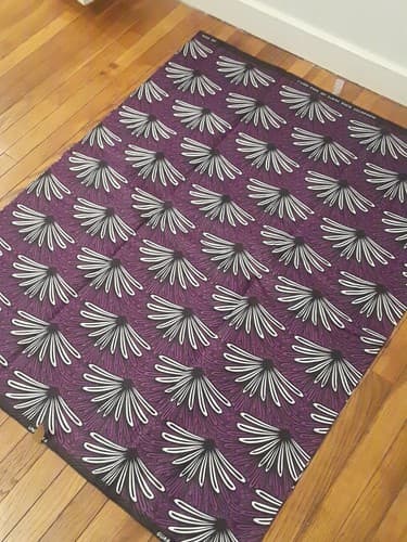 Cotton Polyester African Fabric Wax Print Sold bea by 6 Yards - Thumbnail 5