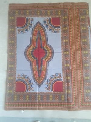 100% Cotton Java Dashiki Ankara African Wax Print fabric sold by 6 yards - Thumbnail 3