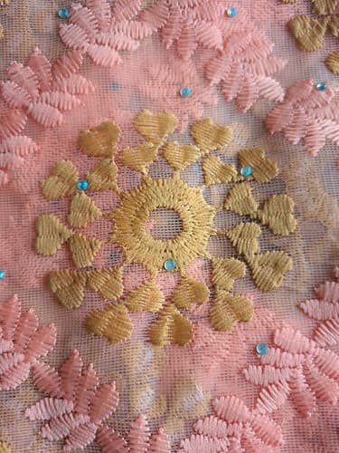 African Lace Fabric/Wedding Lace/ Tulle Lace/ French Lace sold by 5 Yards - Thumbnail 5