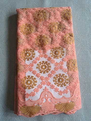 African Lace Fabric/Wedding Lace/ Tulle Lace/ French Lace sold by 5 Yards - Thumbnail 3