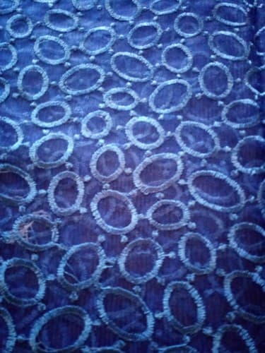 Blue African Lace/Wedding Lace/ Tulle Lace/ French Lace Fabric sold by 5 Yards - Thumbnail 11