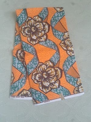 Ankara African Fabric Wax Print Sold bea by 6 Yards - Image 1