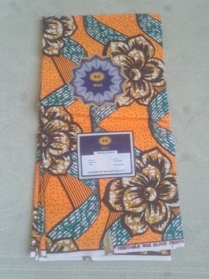 Ankara African Fabric Wax Print Sold bea by 6 Yards - Thumbnail 5