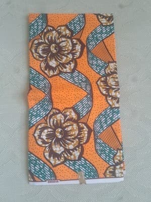 Ankara African Fabric Wax Print Sold bea by 6 Yards - Thumbnail 2