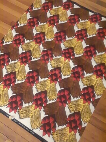 Cotton Polyester African Fabric Wax Print Sold bea by 6 Yards - Thumbnail 5