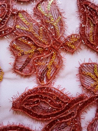 African Lace/Wedding Lace/ Tulle Lace/ French Lace Fabric sold by 5 Yards - Thumbnail 11