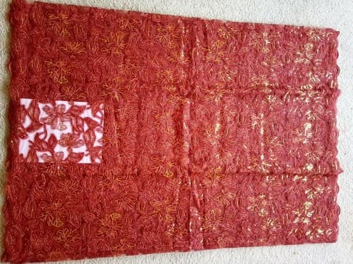 African Lace/Wedding Lace/ Tulle Lace/ French Lace Fabric sold by 5 Yards - Thumbnail 4