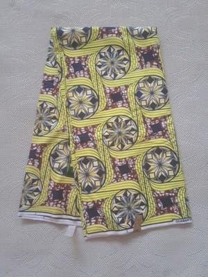 100% Cotton Ankara African Wax Print fabric sold by 6 yards - Image 1