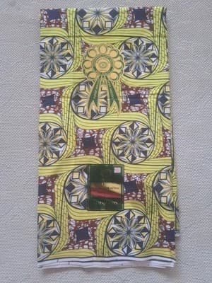 100% Cotton Ankara African Wax Print fabric sold by 6 yards - Thumbnail 3