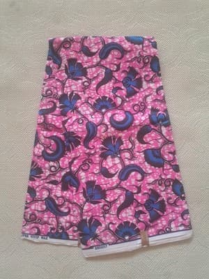 Cotton Polyester African Fabric Wax Print Sold bea by 6 Yards - Image 1