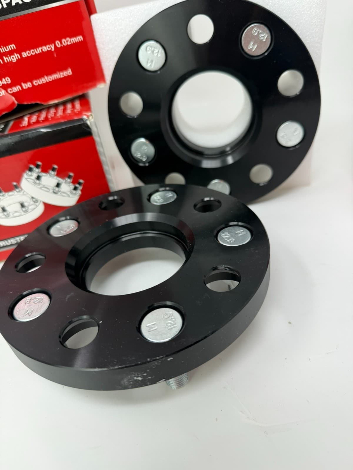 Set 4 Forged Wheel Spacers Aluminum 6061T6 5x4.5-5x4.5 M12x 1.5-64. 1-15 29-859 - Thumbnail 2