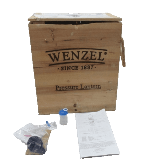 WENZEL Nickel Plated Pressure Lantern Model #823018 New In Original Wooden Crate - Image 1