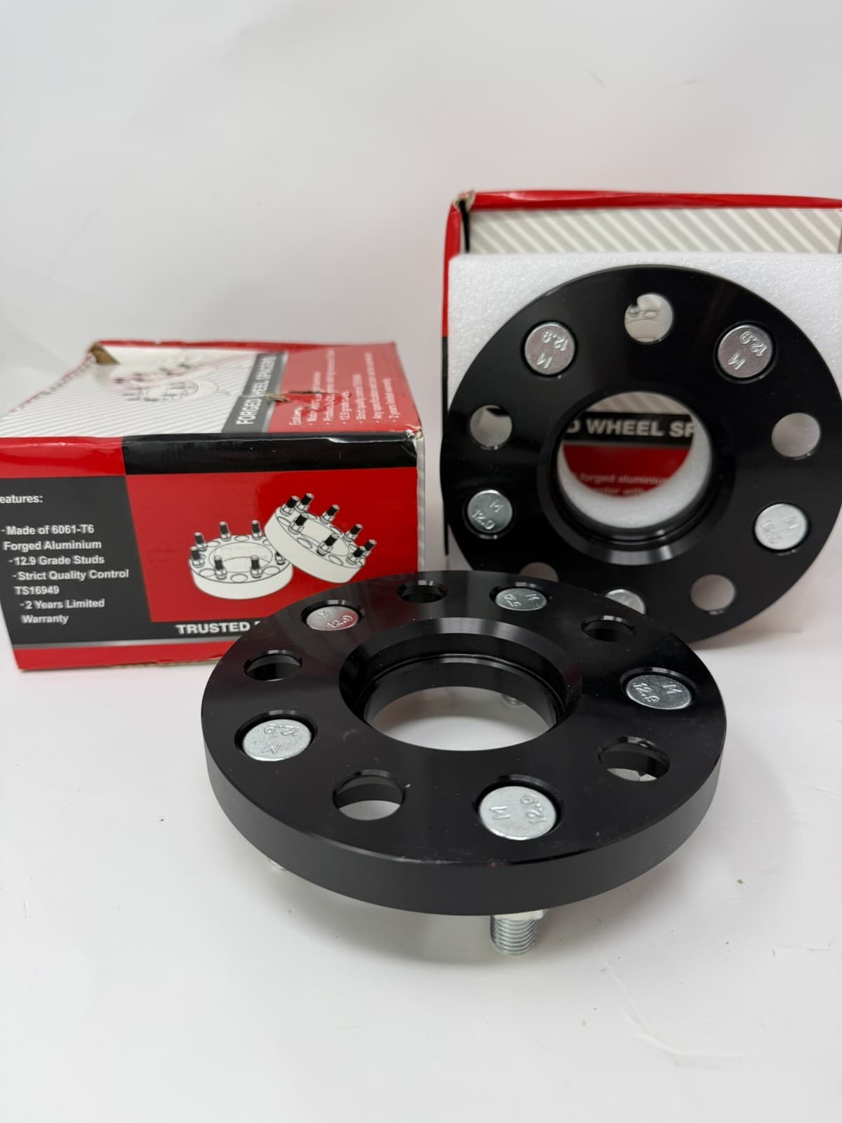 Set 4 Forged Wheel Spacers Aluminum 6061T6 5x4.5-5x4.5 M12x 1.5-64. 1-15 29-859 - Thumbnail 5