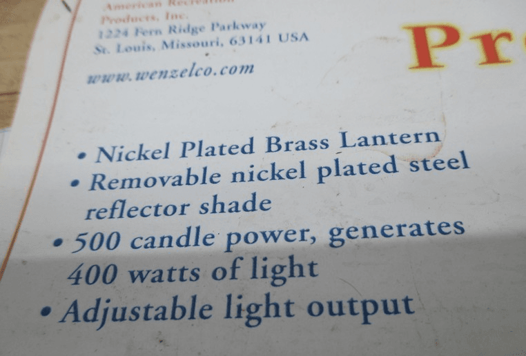 WENZEL Nickel Plated Pressure Lantern Model #823018 New In Original Wooden Crate - Thumbnail 10