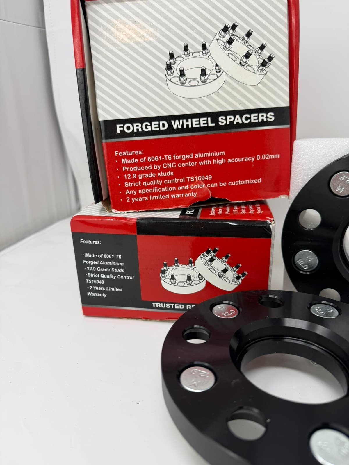 Set 4 Forged Wheel Spacers Aluminum 6061T6 5x4.5-5x4.5 M12x 1.5-64. 1-15 29-859 - Thumbnail 3