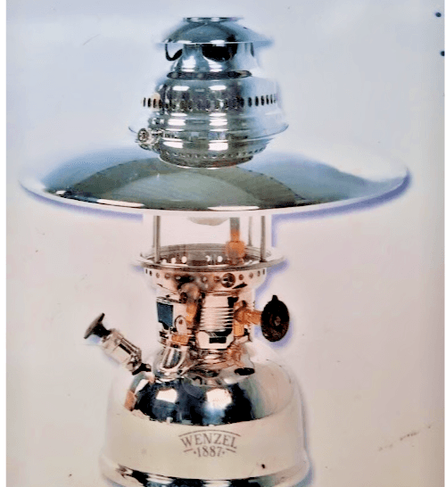 WENZEL Nickel Plated Pressure Lantern Model #823018 New In Original Wooden Crate - Thumbnail 4