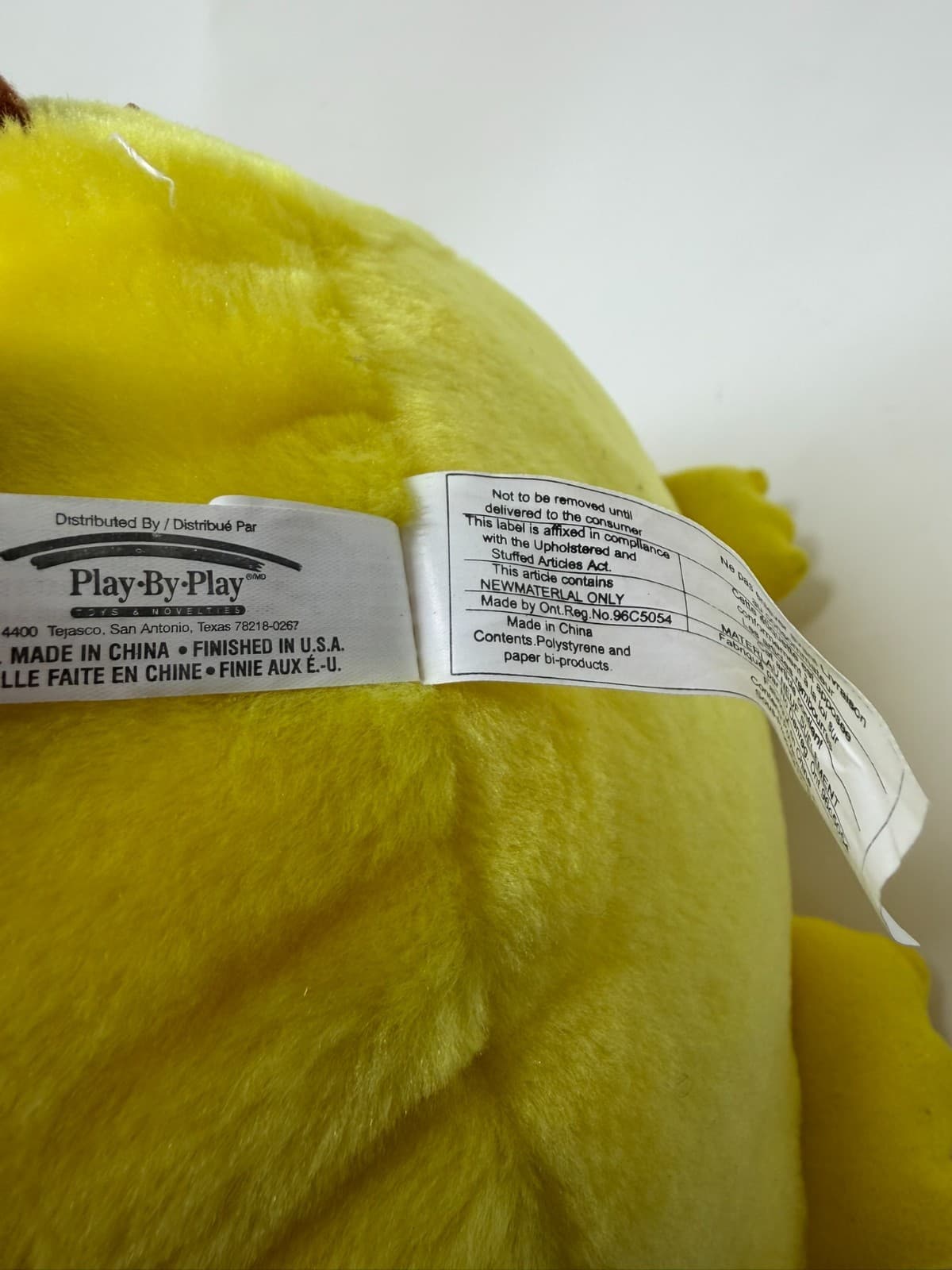 VTG 1999 Pikachu Plush Toy Large Pokemon Jumbo Nintendo Play By Play 16 Inch New - Thumbnail 9