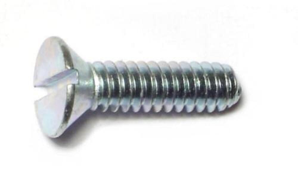 100 Pc MIdwest 10-24 x 3/4" Slotted Flat Machine Screws Coarse Thread Zinc 01841 - Thumbnail 3