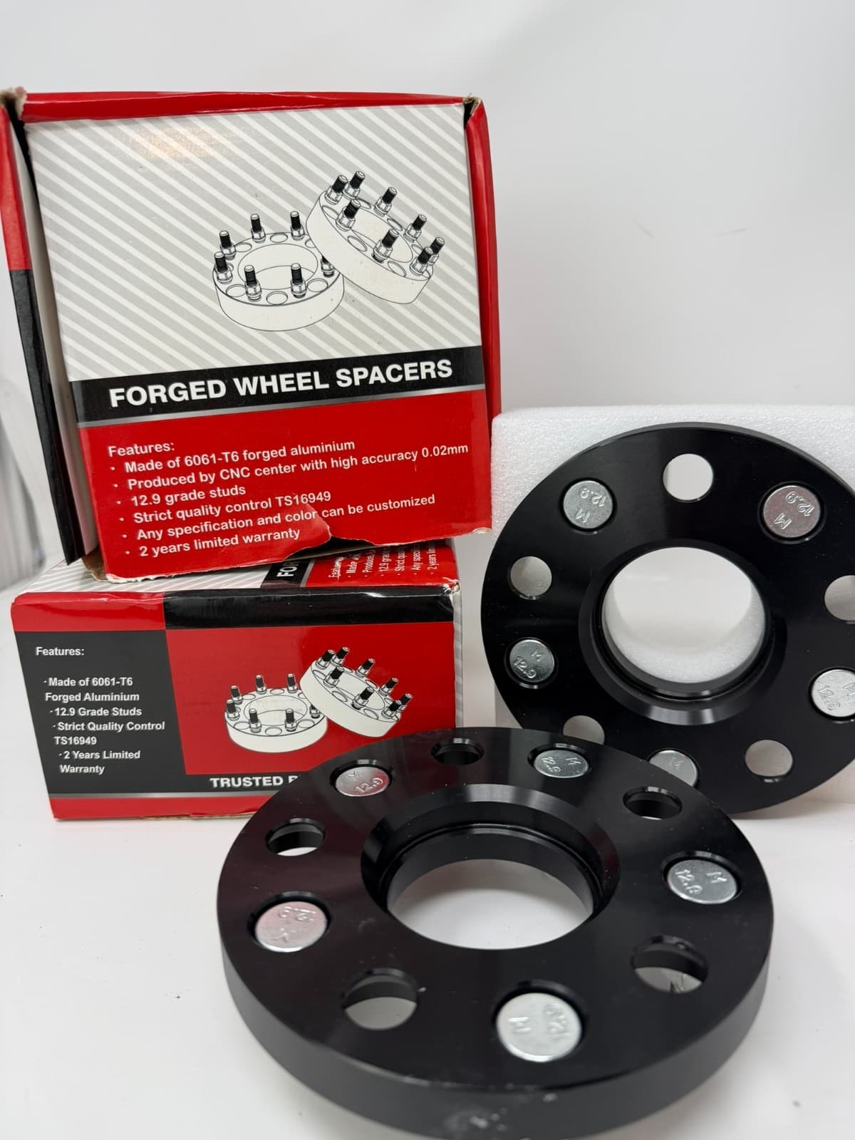 Set 4 Forged Wheel Spacers Aluminum 6061T6 5x4.5-5x4.5 M12x 1.5-64. 1-15 29-859 - Image 1