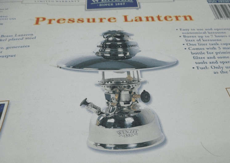 WENZEL Nickel Plated Pressure Lantern Model #823018 New In Original Wooden Crate - Thumbnail 9