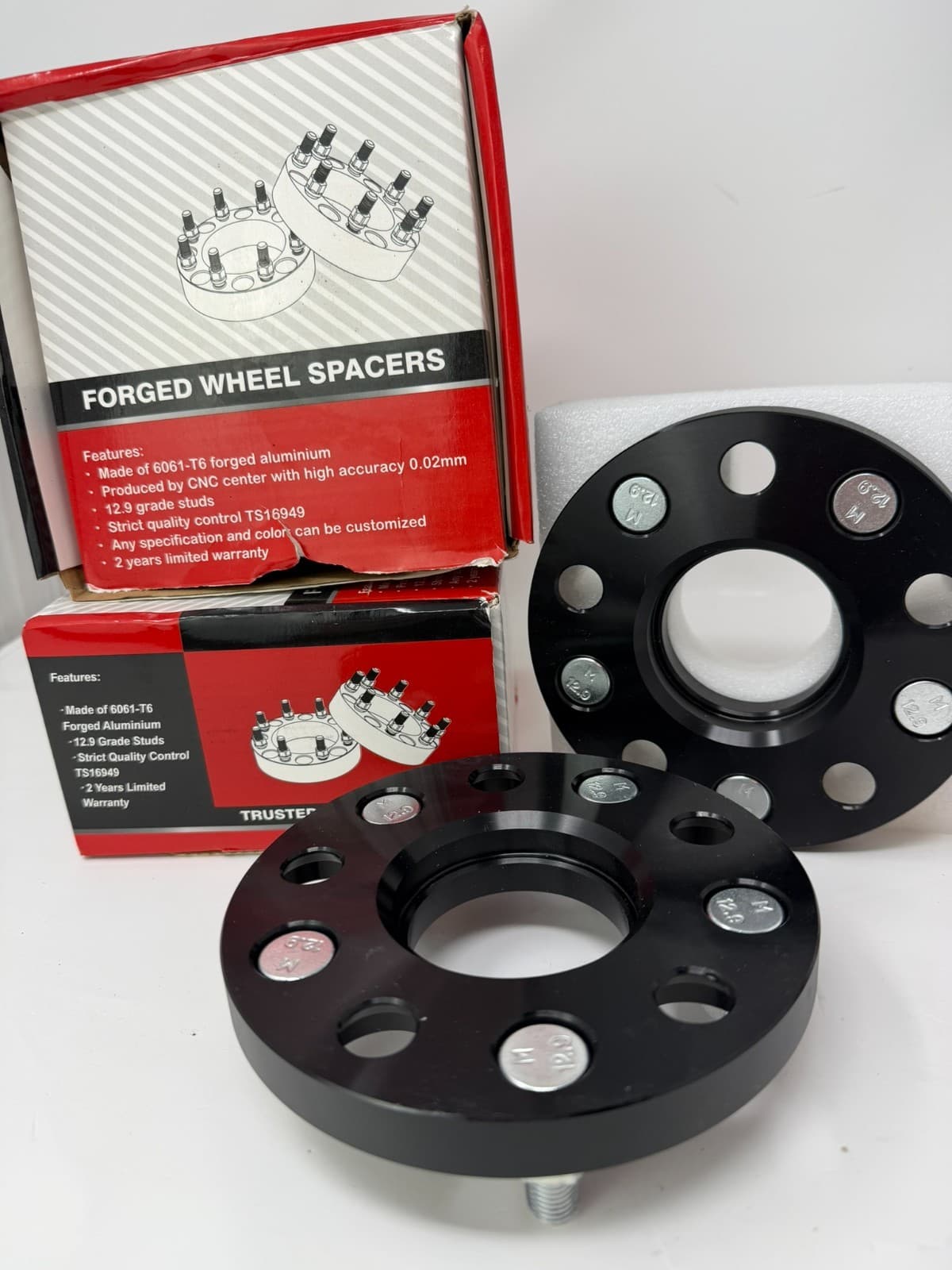 Set 4 Forged Wheel Spacers Aluminum 6061T6 5x4.5-5x4.5 M12x 1.5-64. 1-15 29-859 - Thumbnail 4